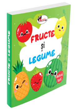 Fructe și legume. Carte din material textil