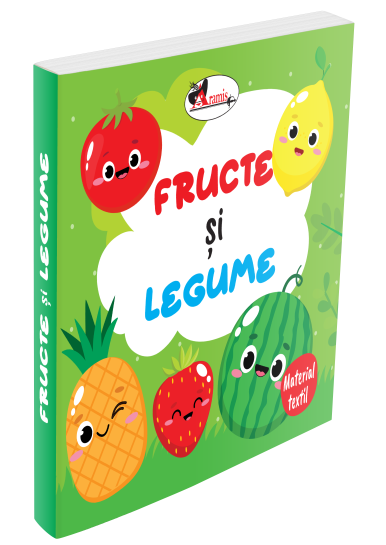 Fructe și legume. Carte din material textil