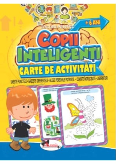 Jocuri pentru copii inteligenti, +6 ani. Carte de activitati