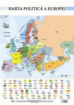 Harta politică a Europei, format A2